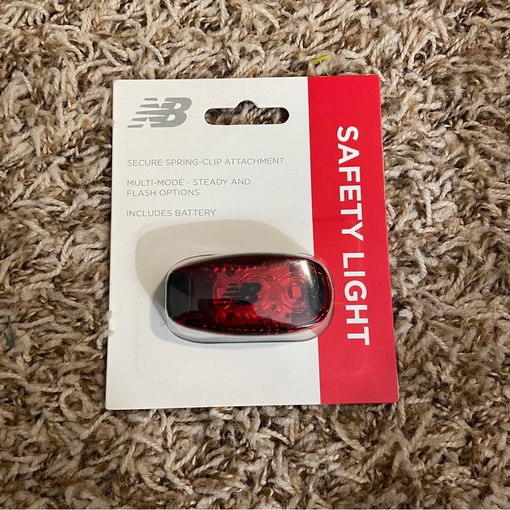 NEW New Balance Safety Light - Black/Red